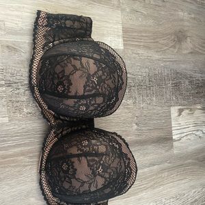 Black lace torrid curve strapless bra